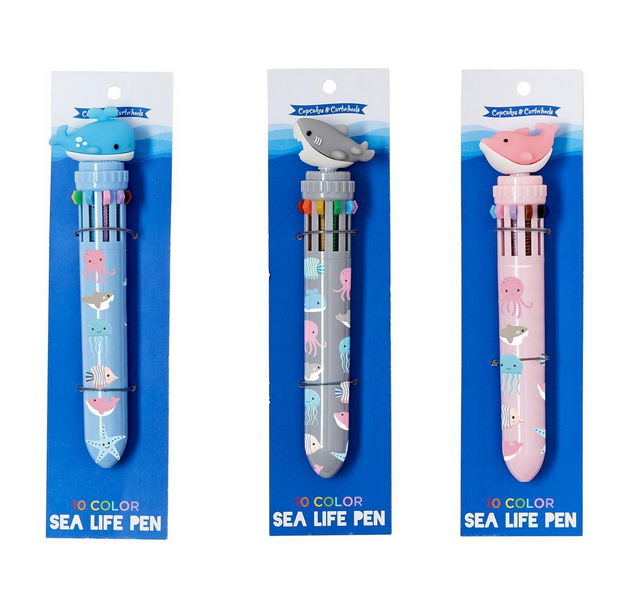 Two's Company Colorful Creatures Sea Life 10 Color Pen