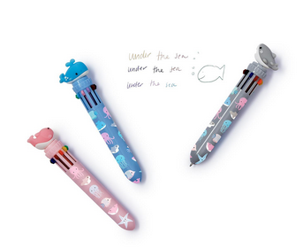 Two's Company Colorful Creatures Sea Life 10 Color Pen