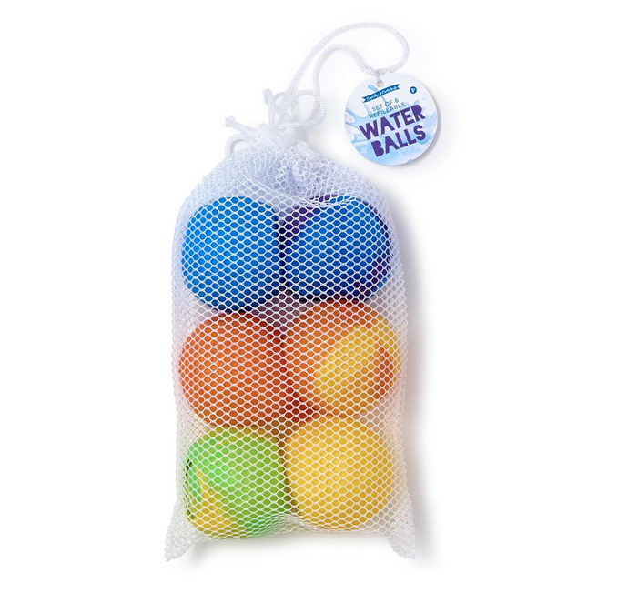Two's Company Splash Set of 6 Refillable Splash Water Balls