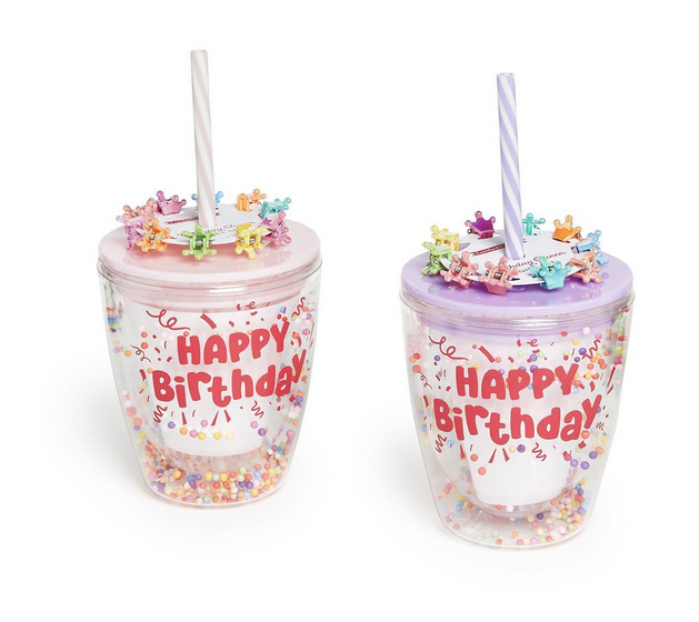 Two's Company Birthday Gift Set Incudes Confetti Tumbler