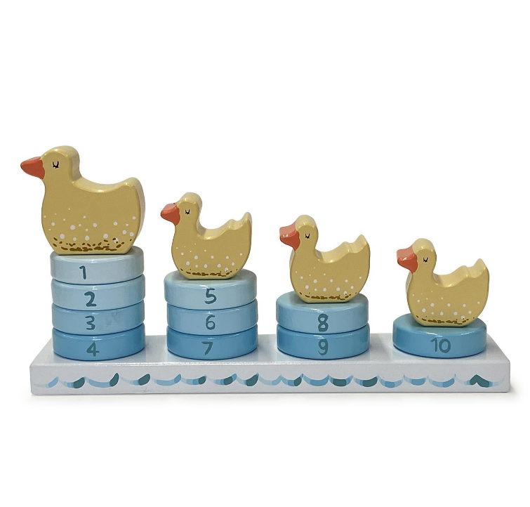 Two's Company Duckies Hand-Crafted Stacking Toy
