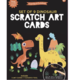 Two's Company Scratch Art and Coloring Cards Kit - Dino