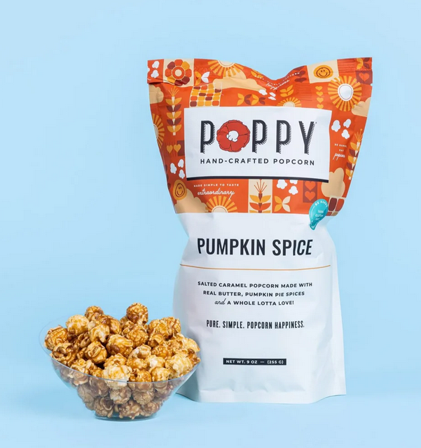 Poppy Handcrafted Popcorn Market Bag - Pumpkin Spice Popcorn