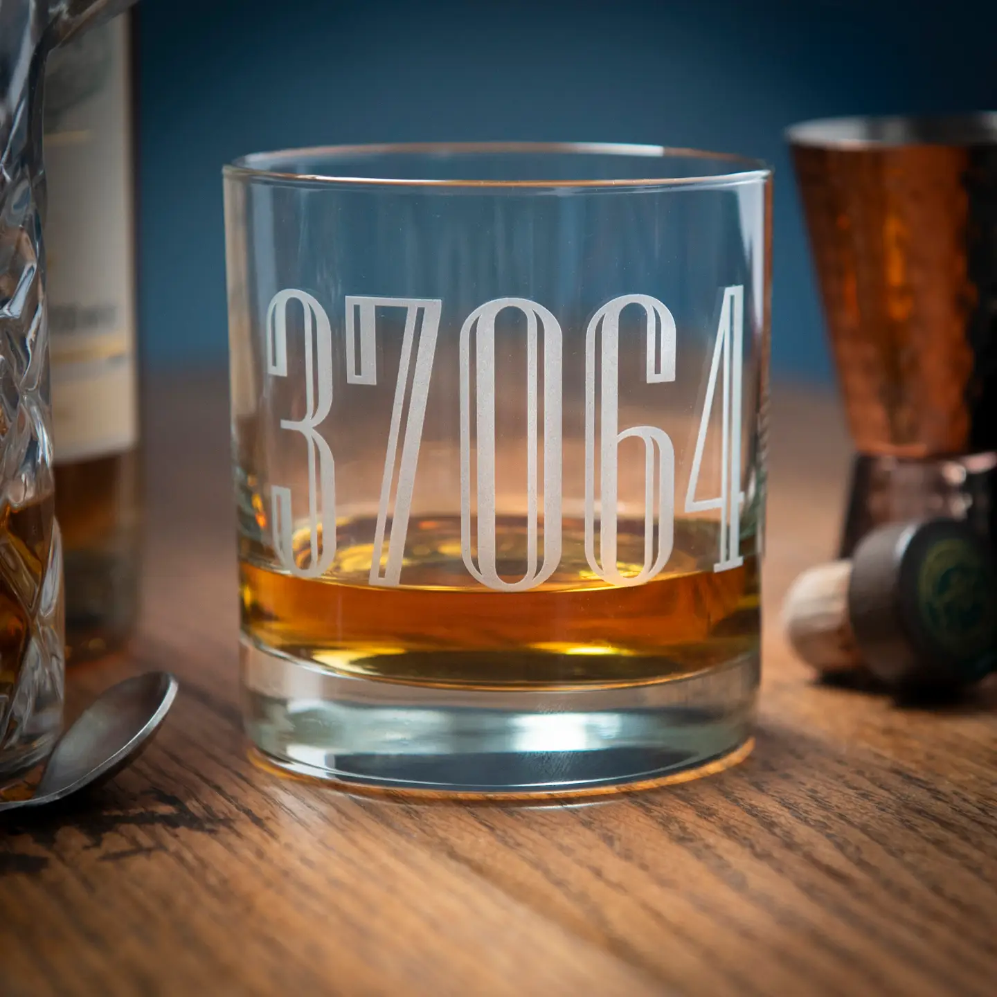 07030 -Zip Code Whiskey Glass