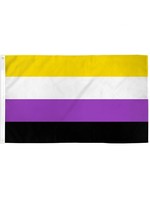 Pride not Prejudice Polyester Non-Binary Flag 2' x 3' (waterproof)