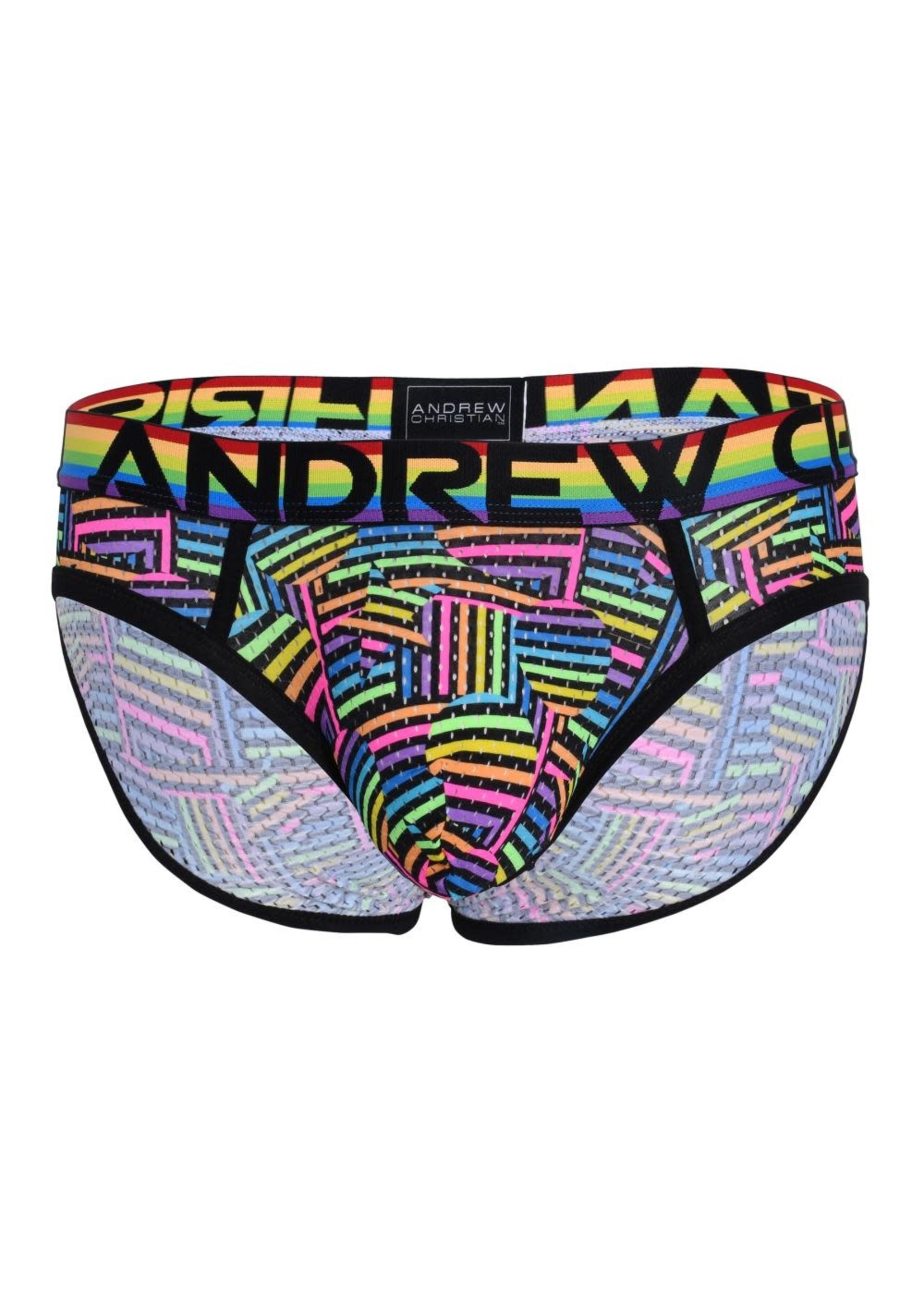 Andrew Christian Retro Pride Mesh Brief w/ Almost Naked