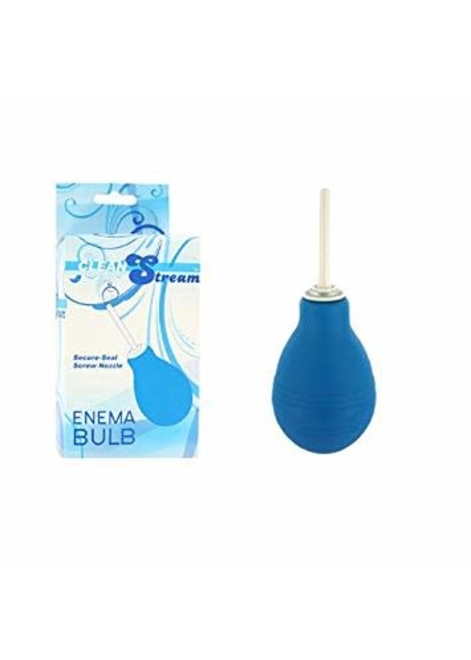 Clean Stream Anal Douche Enema Bulb - Blue