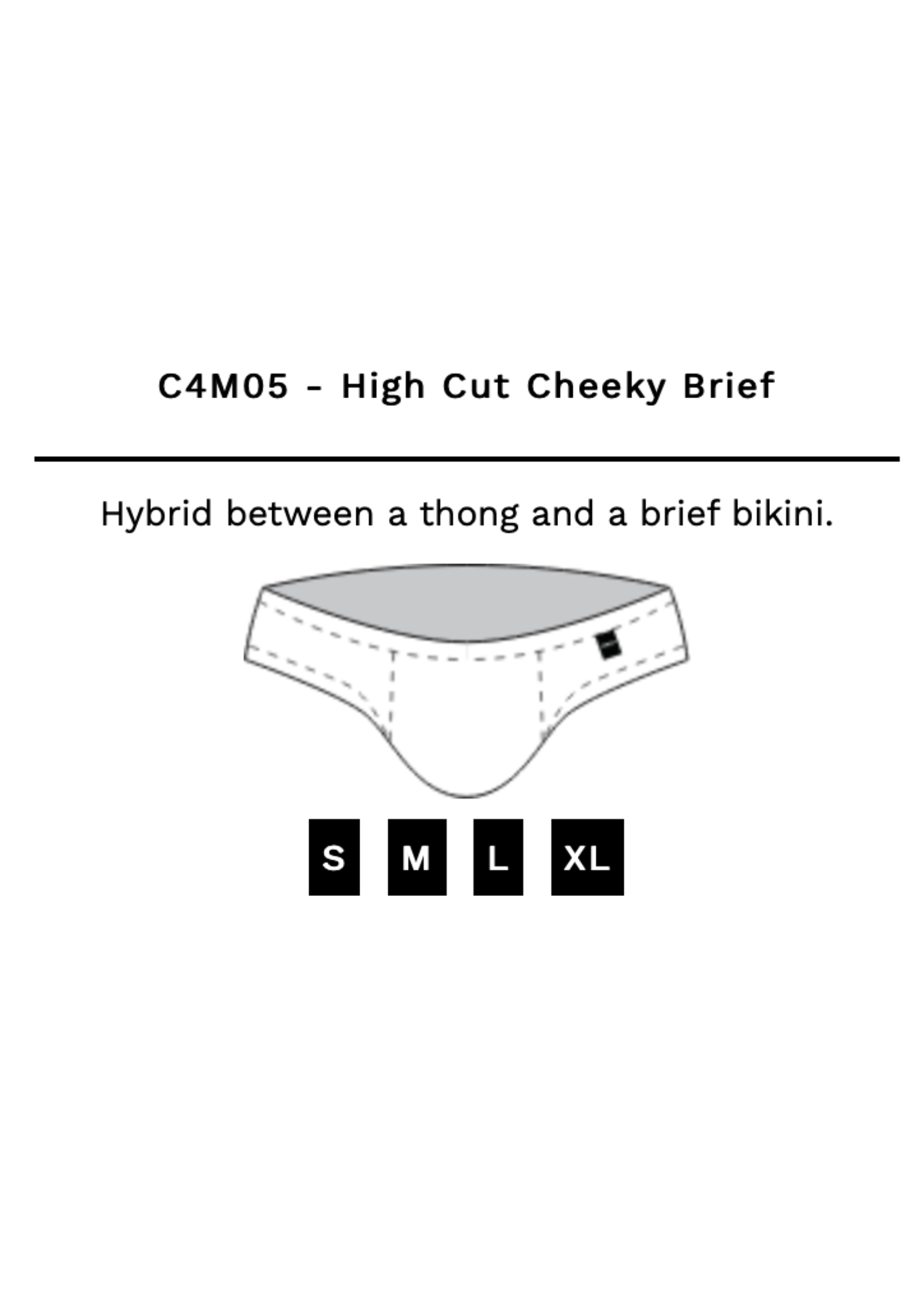 C4M High Cut Cheeky Brief