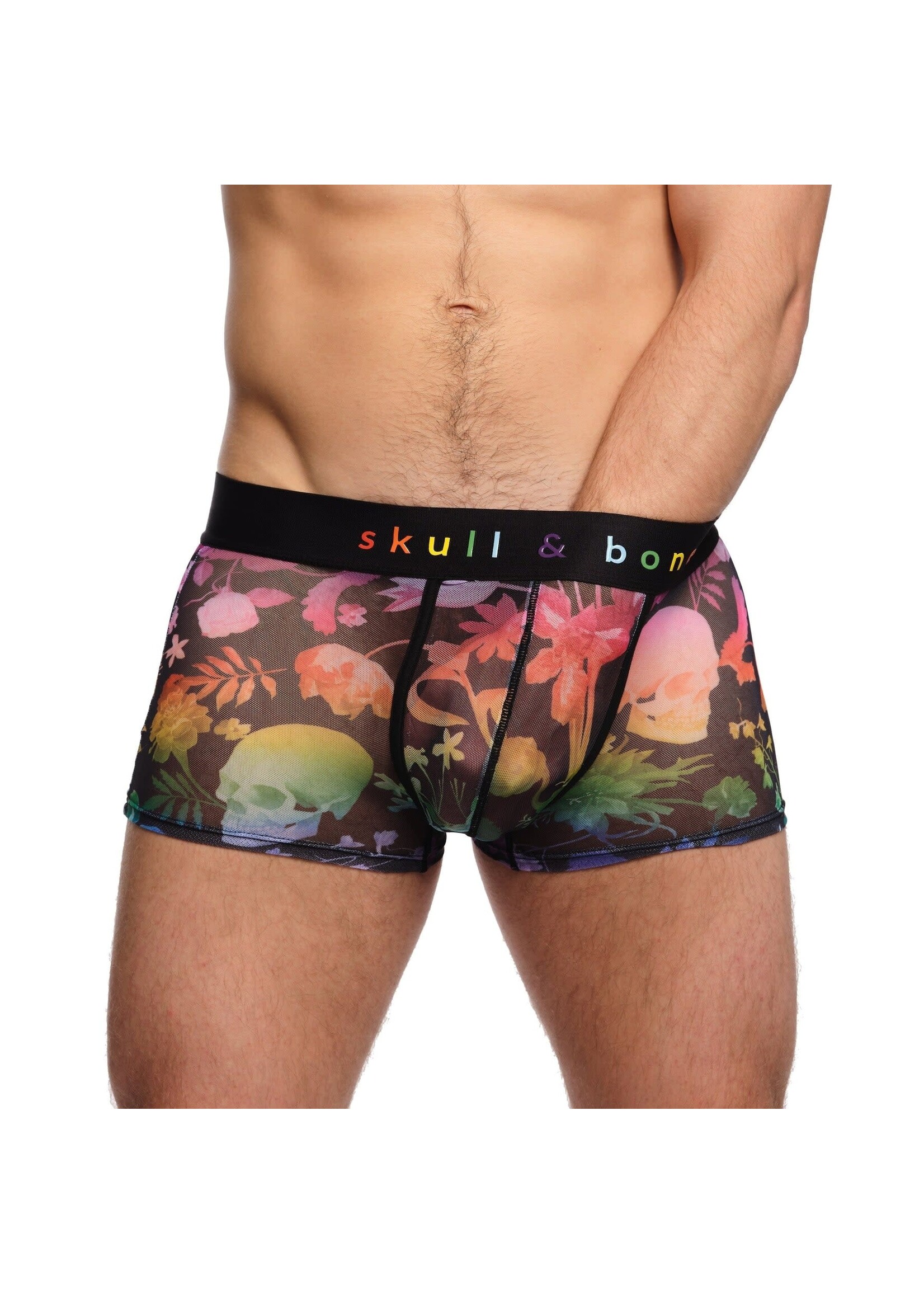 Skull & Bones Rainbow Dutch Floral Mesh Trunk