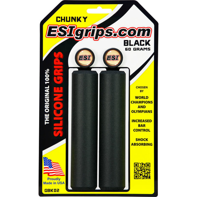 32mm Chunky Silicone Grips: Black