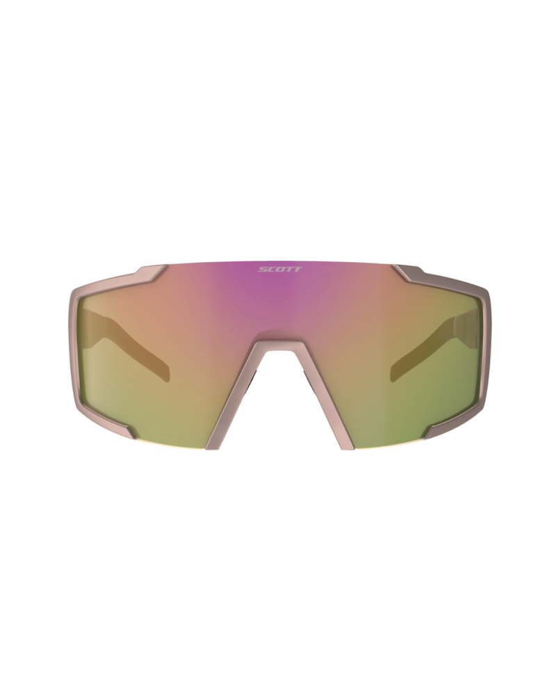 Scott Shield Sunglasses - Crystal Pink /Pink Chrome