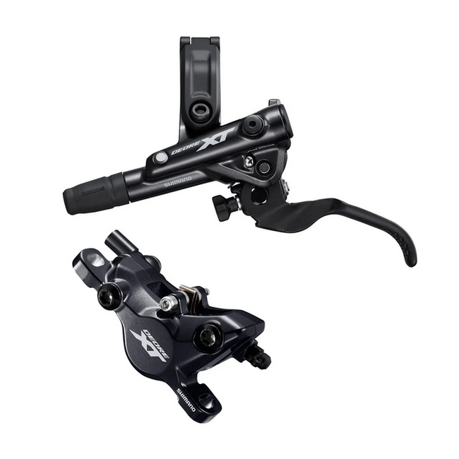 Shimano Shimano Deore XT BL-M8100/BR-M8100 Disc Brake and Lever - Rear, Hydraulic, Post Mount, 2-Piston, Black