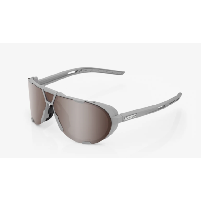 100 Percent WESTCRAFT - Soft Tact Cool Grey - HiPER Crimson Silver Mirror Lens