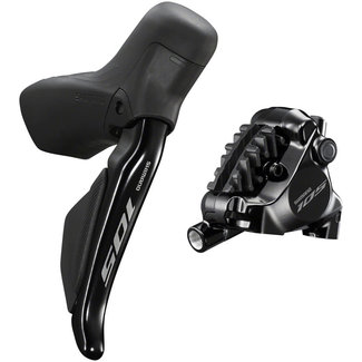 Shimano 105 ST-R7170-R Di2 Shift/Brake Lever with BR-R7170 Hydraulic Disc Brake Caliper - Rear