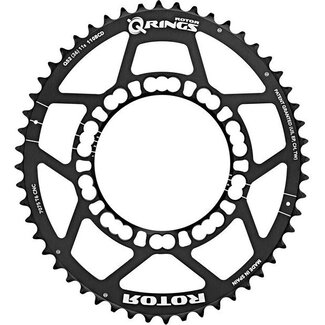 Rotor Bike Components Rotor Chainring Q 52t BCD110x5 Outer Black
