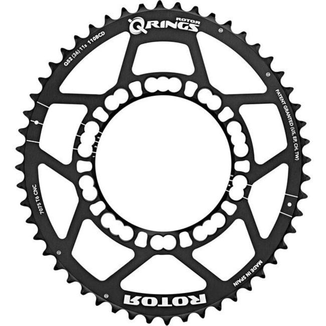 Rotor Bike Components Rotor Chainring Q 52t BCD110x5 Outer Black