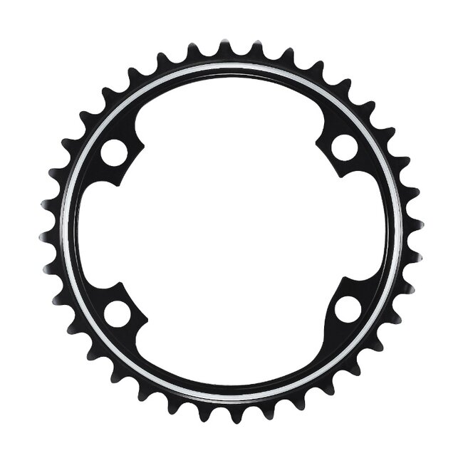 SRAM Force 2x12-Speed Inner Chainring - 35t, 107 BCD, 4-Bolt, Blast Black, For use with 48t Outer