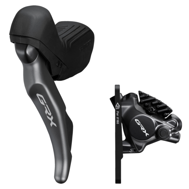 Shimano GRX ST-RX820 Shift/Brake Lever with BR-RX820 Hydraulic Disc Brake Caliper - Left/Front - 2x