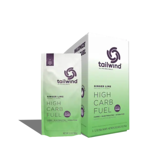 TAILWIND NUTRITION High Carb Fuel - Ginger Lime - Single Serving 6 Pack
