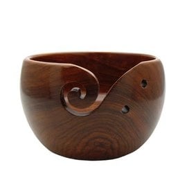 ESTELLE Acacia Wood Large Yarn Bowl