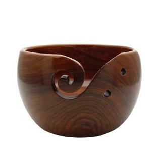 ESTELLE Acacia Wood Large Yarn Bowl