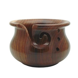 ESTELLE Acacia Curvy Wood Yarn Bowl