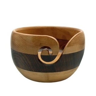 ESTELLE Beech and Acacia Striped Yarn Bowl