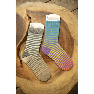 Happily Knitting Socks by Mr. Knitbear & Dendennis