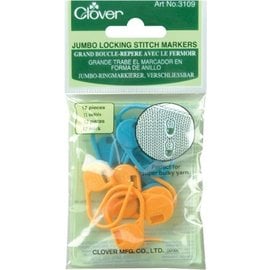 CLOVER JUMBO LOCKING STITCH MARKERS 3109