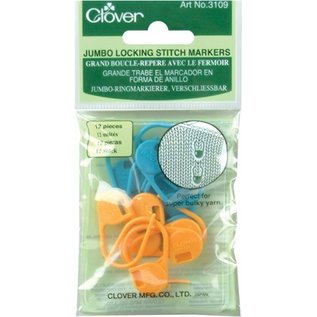 CLOVER JUMBO LOCKING STITCH MARKERS 3109