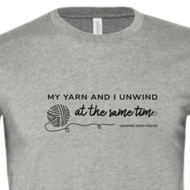 Unwind Yarn House Unwind At the Same Time Heather Grey T-shirt