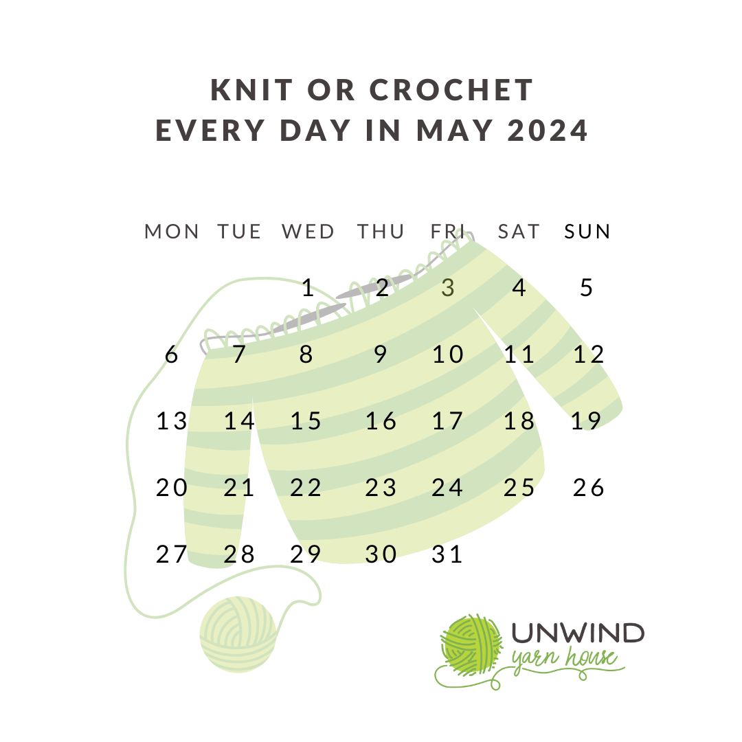 Knit or Crochet Every day in May Calendar