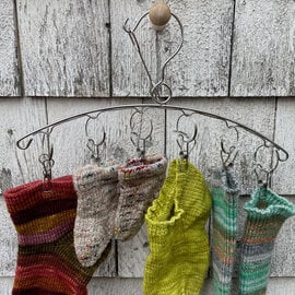 Lichen and Lace Sock Hangers