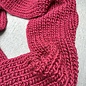 Red Fisherman's Rib Scarf