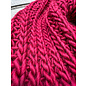 Red Fisherman's Rib Scarf