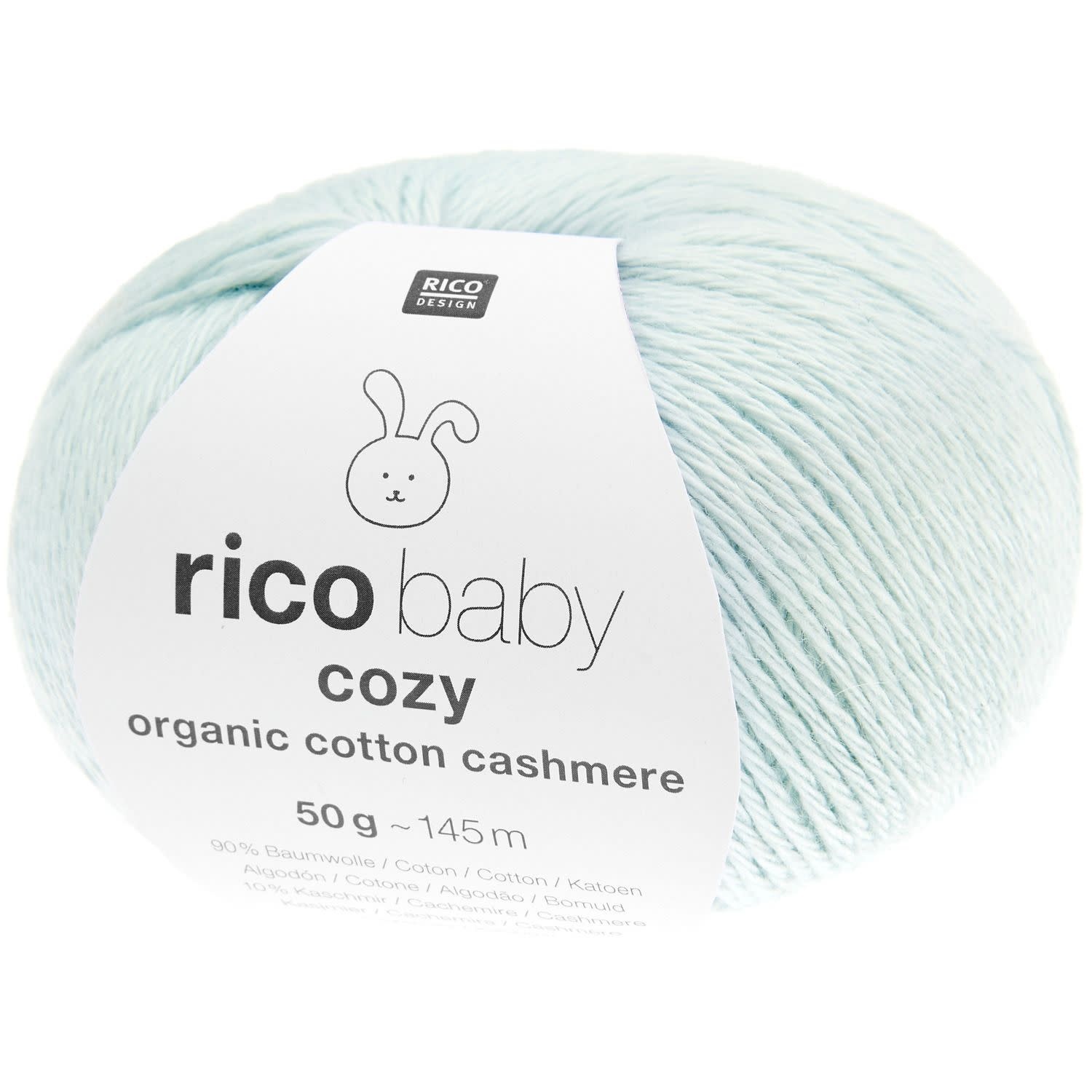 Rico Luxury Cotton Silk Cashmere DK – Gomitolo 50g 004 Aqua, 75% Cotone 15% Seta 10% Cashmere