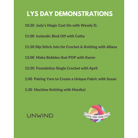 LYS Day Demonstrations by the Unwind Team!