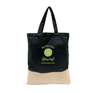 Unwind Yarn House Unwind Cotton & Jute Tote Bag
