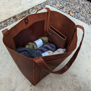 Leather Boxy Tote