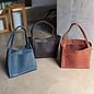 Leather Boxy Tote
