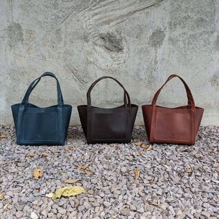 Leather Boxy Tote