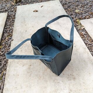 Leather Boxy Tote