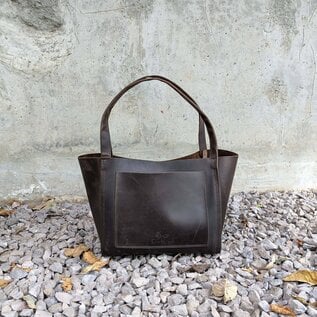 Leather Boxy Tote