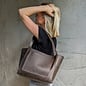 Leather Boxy Tote