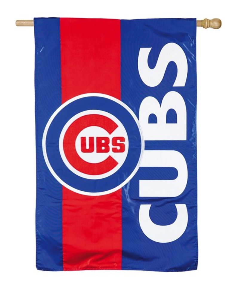 Evergreen Chicago Cubs 28 X 44 Striped House Flag Touchdown