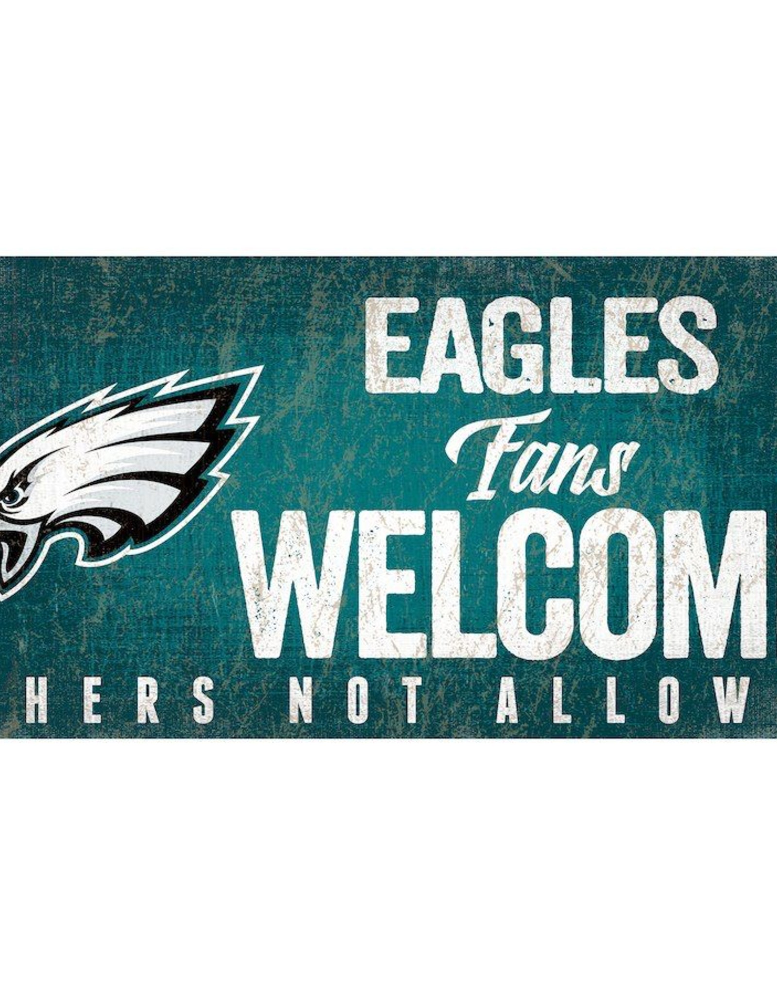 Fan Creations Philadelphia Eagles Fans Welcome Sign Touchdown Gifts