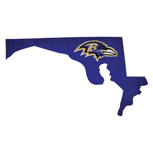 FAN CREATIONS Baltimore Ravens Team Logo State Sign - Touchdown Gifts, Inc.
