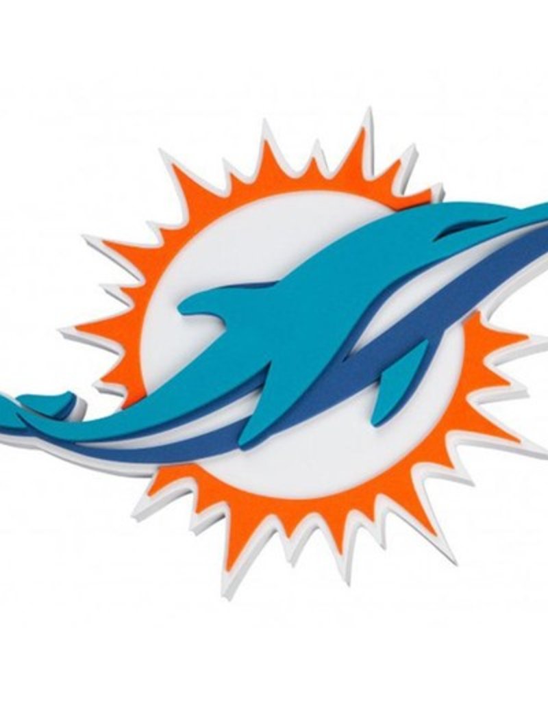 Miami Dolphins 3D Foam Logo Sign - Touchdown Gifts, Inc.