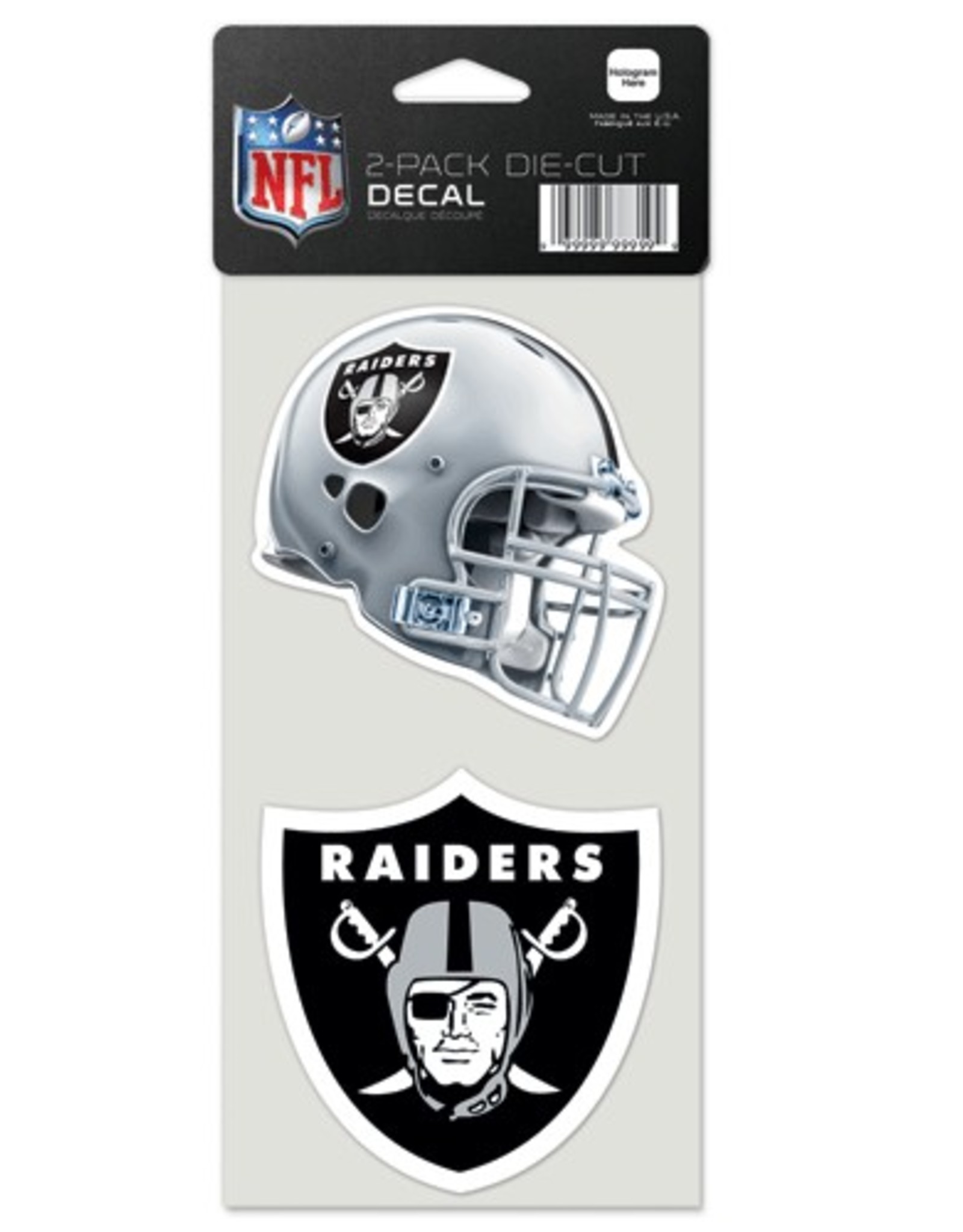 Oakland Raiders Set Of Two 4x4 Perfect Cut Decals Touchdown Gifts Inc