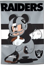 Oakland Raiders NFL Mickey Mouse Football House Flag Licensed 28/" x 40/"